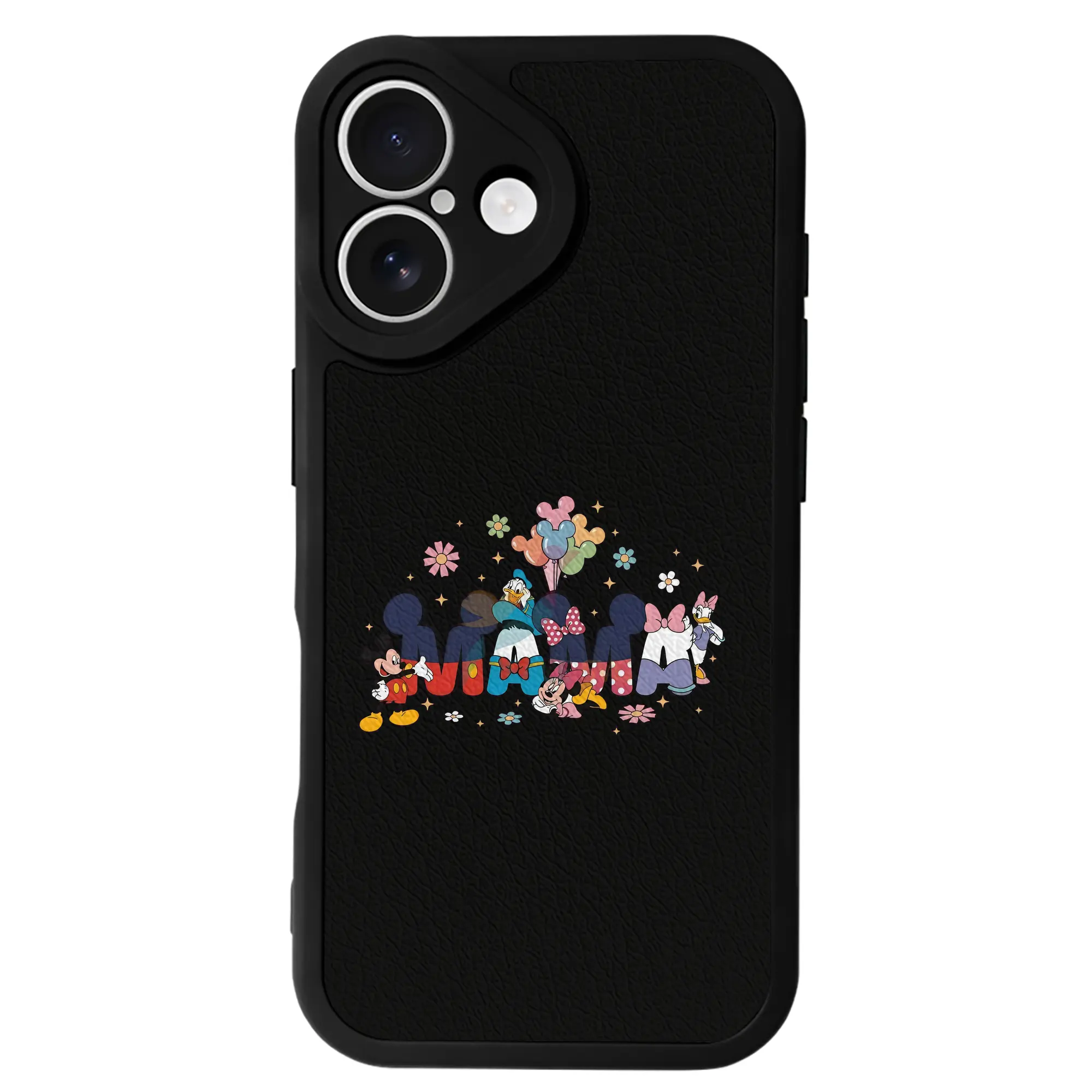 ミッキーマウス（Mickey Mouse） グッズ ミッキーマウス（Mickey Mouse） - IPhone 16シリーズ対応 ・ シリコンスマホケース ・ レザー調 ・ 高精度フィット ・ 耐衝撃 ・ ワイヤレス充電対応 ・ 精密カット